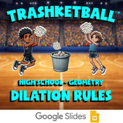 Dilation Rules TRASHKETBALL Math Game - No Prep Geometry Review Activity