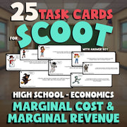 Marginal Cost & Marginal Revenue SCOOT TASK CARDS Economics Game - No Prep