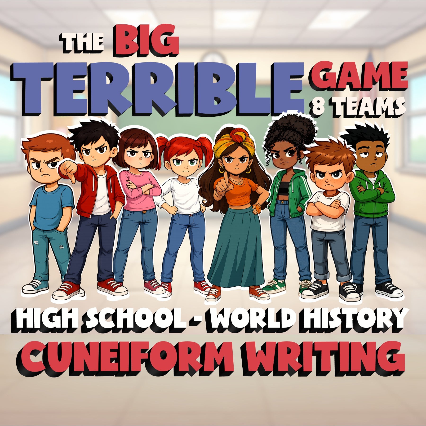 Cuneiform Writing BIG TERRIBLE GAME - No Prep World History Review Activity