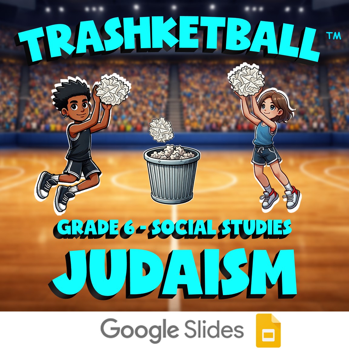 Judaism TRASHKETBALL Socials Game - No Prep Grade 6 Review Activity