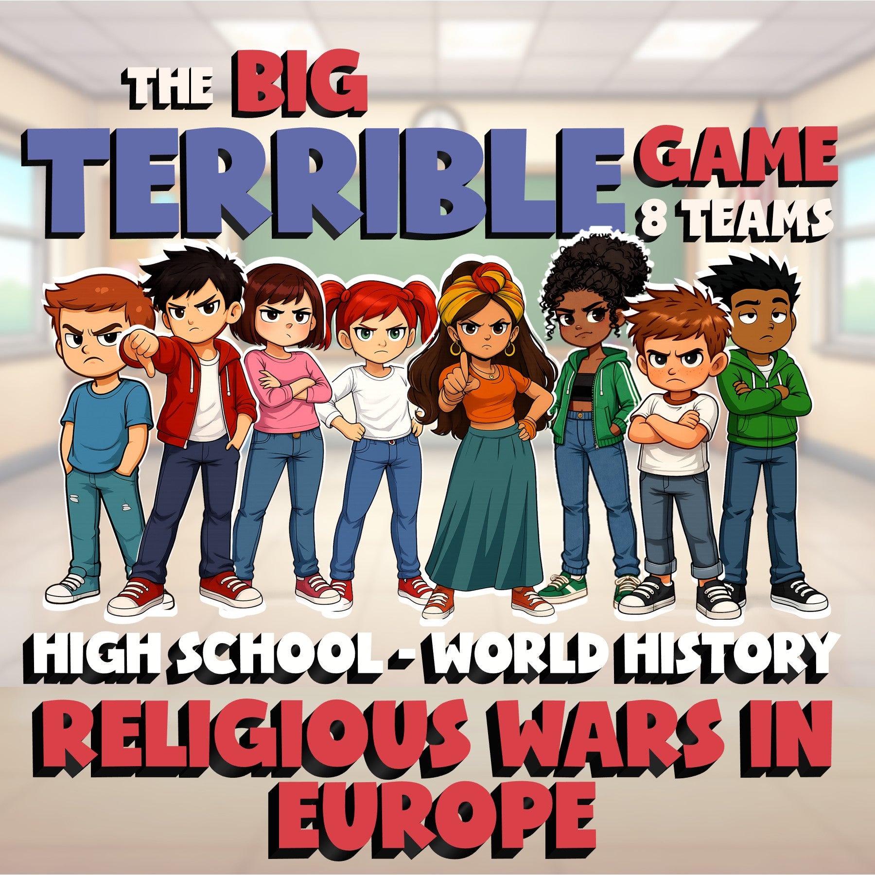 Religious Wars in Europe BIG TERRIBLE GAME - No Prep World History Review