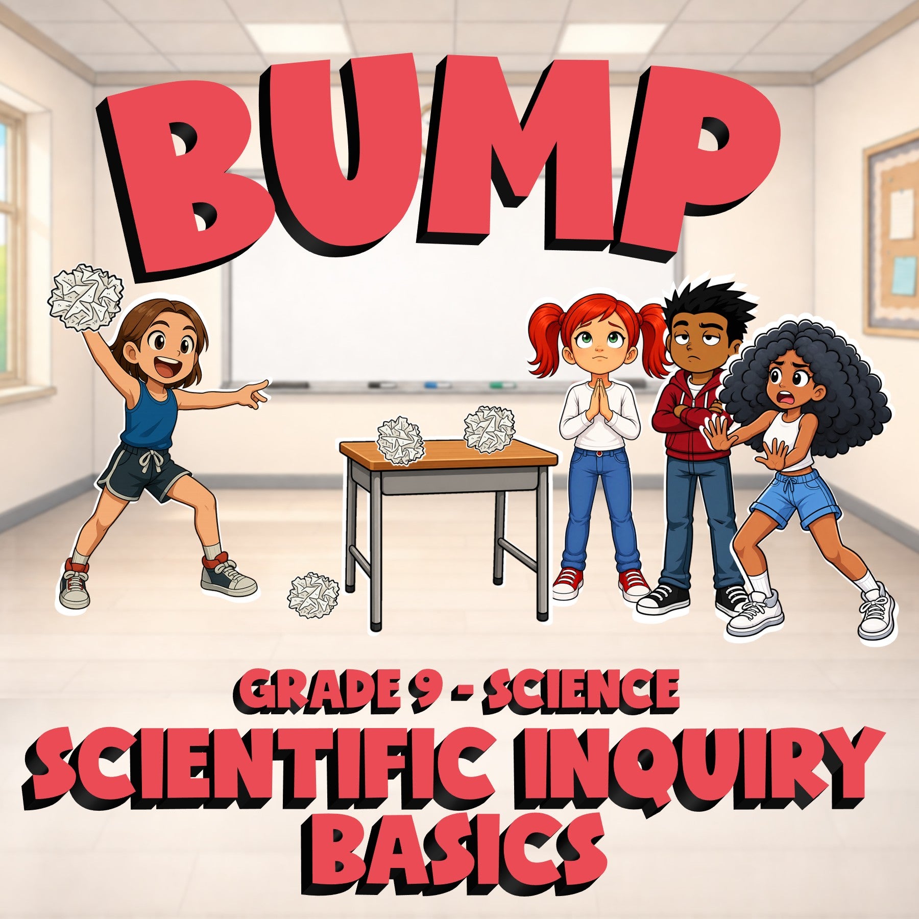 Scientific Inquiry Basics BUMP Science Game - No Prep Grade 9 Review Activity