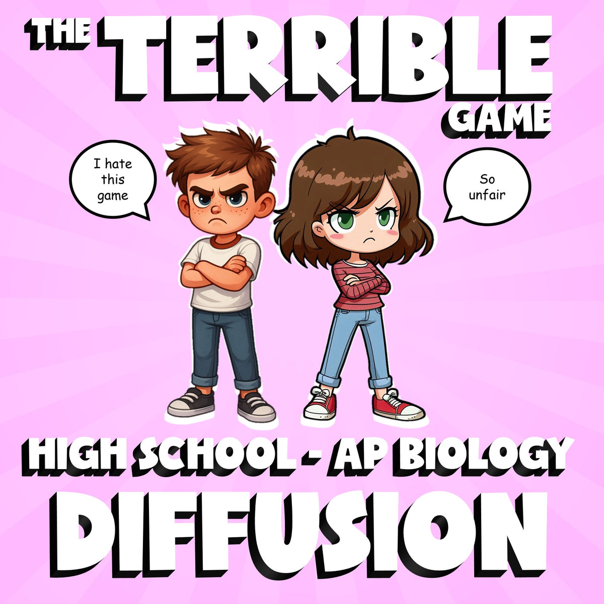Diffusion THE TERRIBLE GAME - No Prep AP Biology Science Review Activity