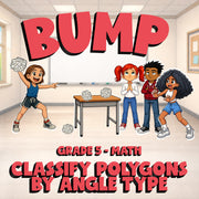 Classify Polygons by Angle Type BUMP Math Game - No Prep Grade 5 Review Activity