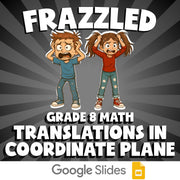 Translations in Coordinate Plane FRAZZLED Math Game - No Prep Grade 8 Review