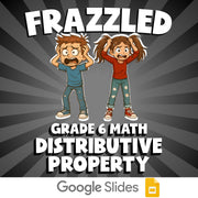 Distributive Property FRAZZLED Math Game - No Prep Grade 6 Review Activity
