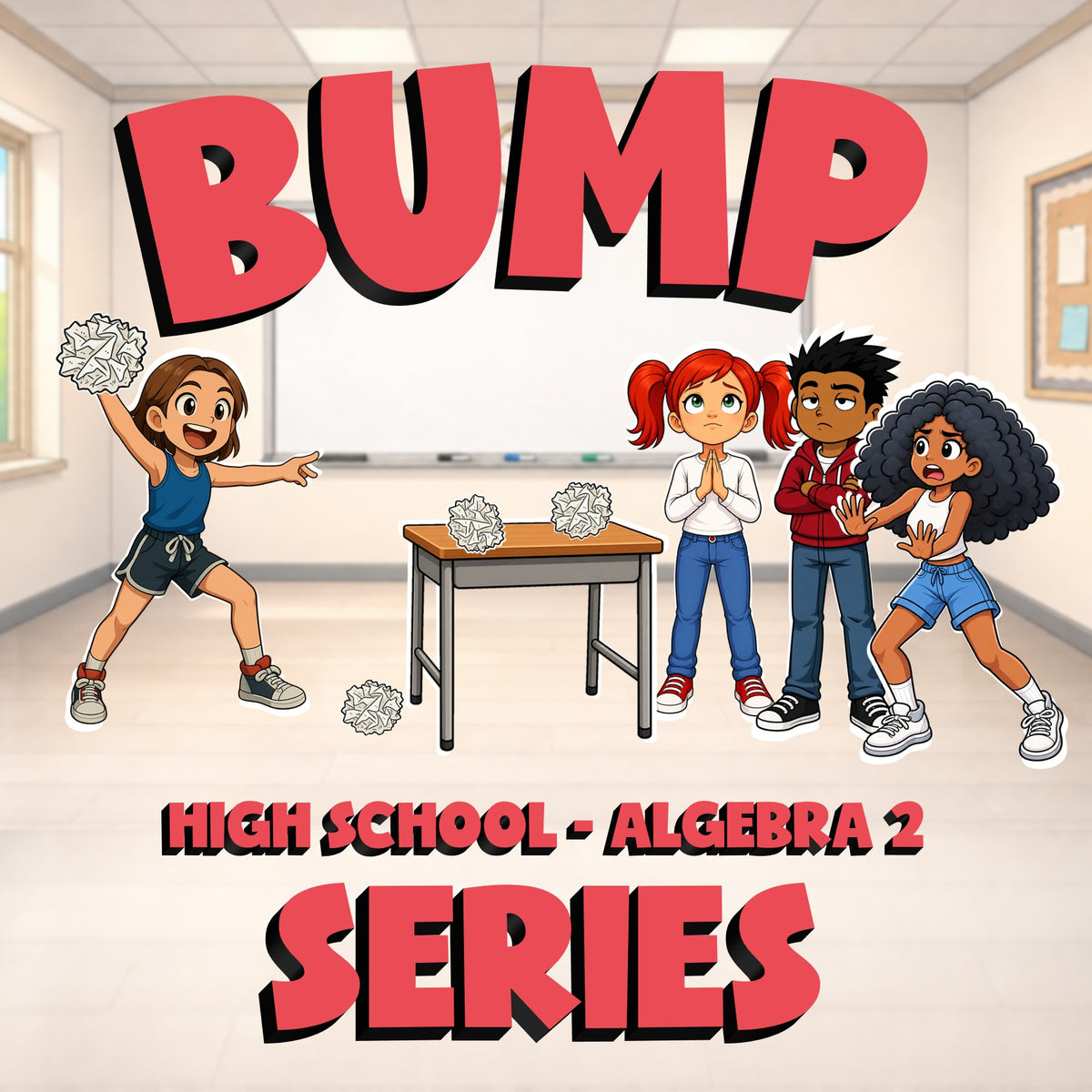 Series BUMP Math Game - No Prep Algebra 2 Review Activity