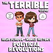 Political Revolutions THE TERRIBLE GAME - No Prep World History Review Activity