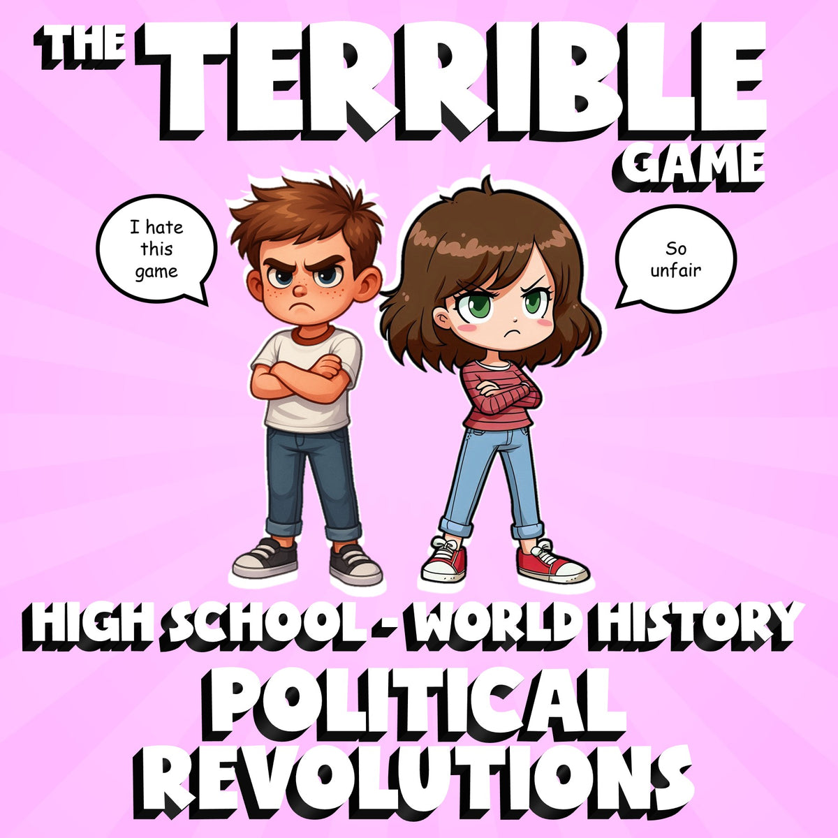 Political Revolutions THE TERRIBLE GAME - No Prep World History Review Activity
