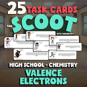 Valence Electrons SCOOT TASK CARDS Science Game - No Prep Chemistry Review