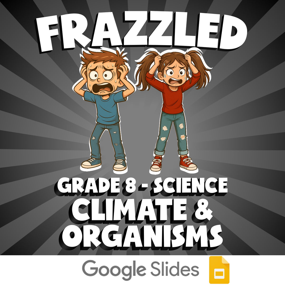 Climate & Organisms FRAZZLED Science Game - No Prep Grade 8 Review Activity
