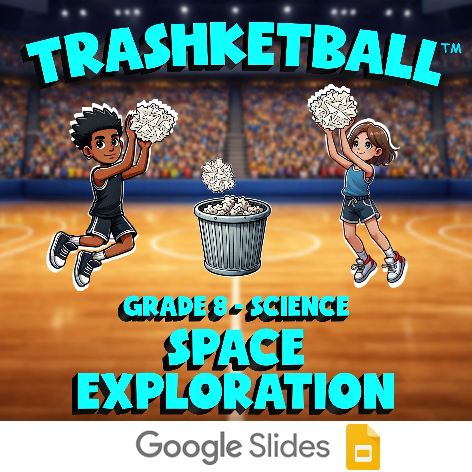 Space Exploration TRASHKETBALL Science Game - No Prep Grade 8 Review Activity