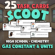 Gas Constant & Units SCOOT TASK CARDS Science Game - No Prep Chemistry Review