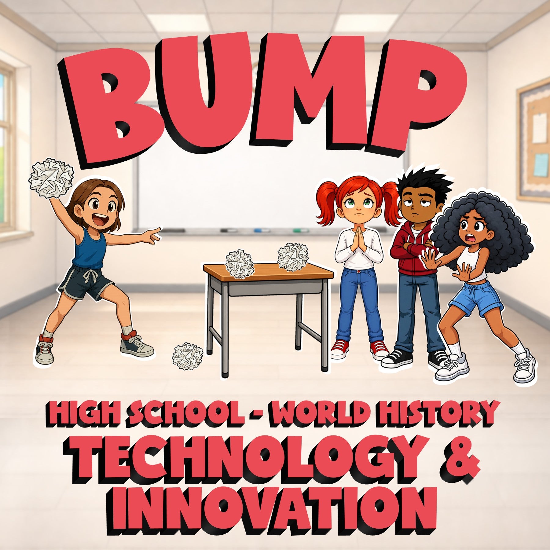 Technology & Innovation BUMP Game - No Prep World History Review Activity