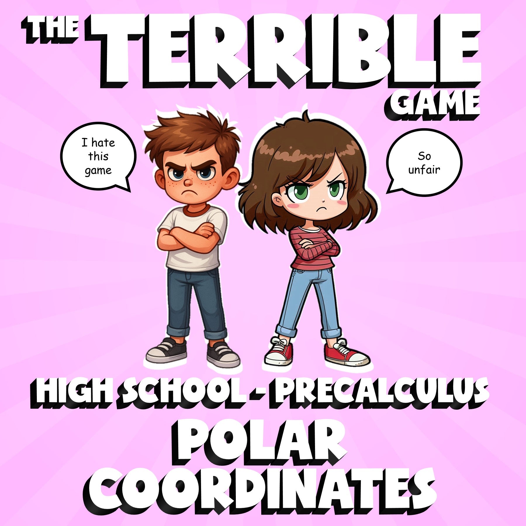 Polar Coordinates THE TERRIBLE GAME - No Prep PreCalculus Math Review Activity