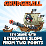 Determine Slope from Two Points GRUDGEBALL Math Game - No Prep Grade 8 Review
