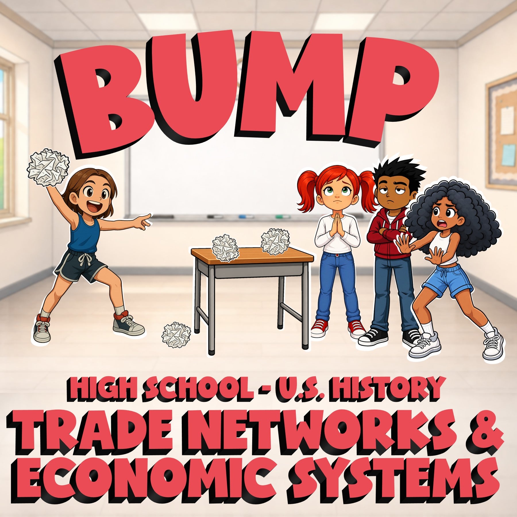 Trade Networks & Economic Systems BUMP U.S. History Game - No Prep Review