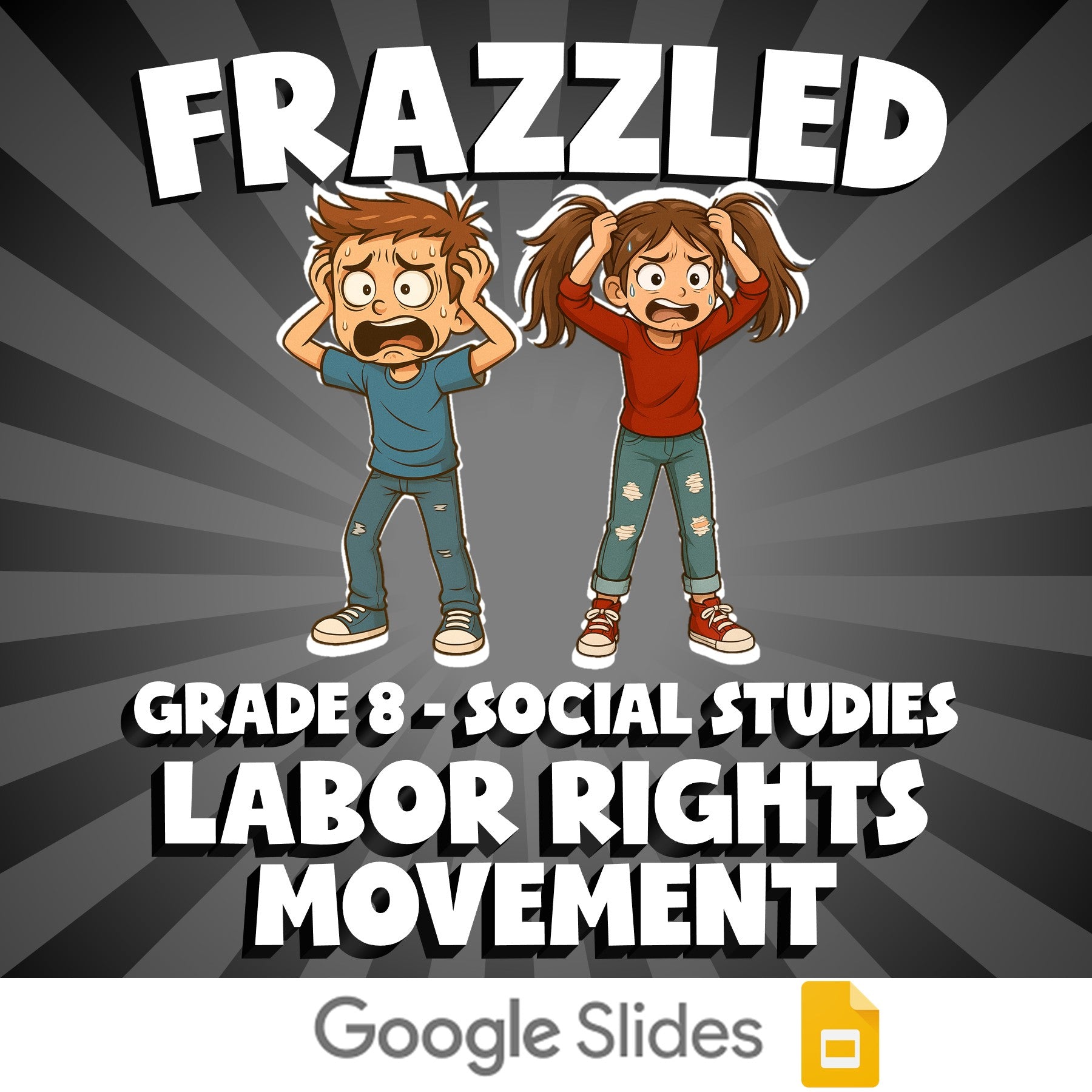 Labor Rights Movement FRAZZLED Socials Game - No Prep Grade 8 Review Activity