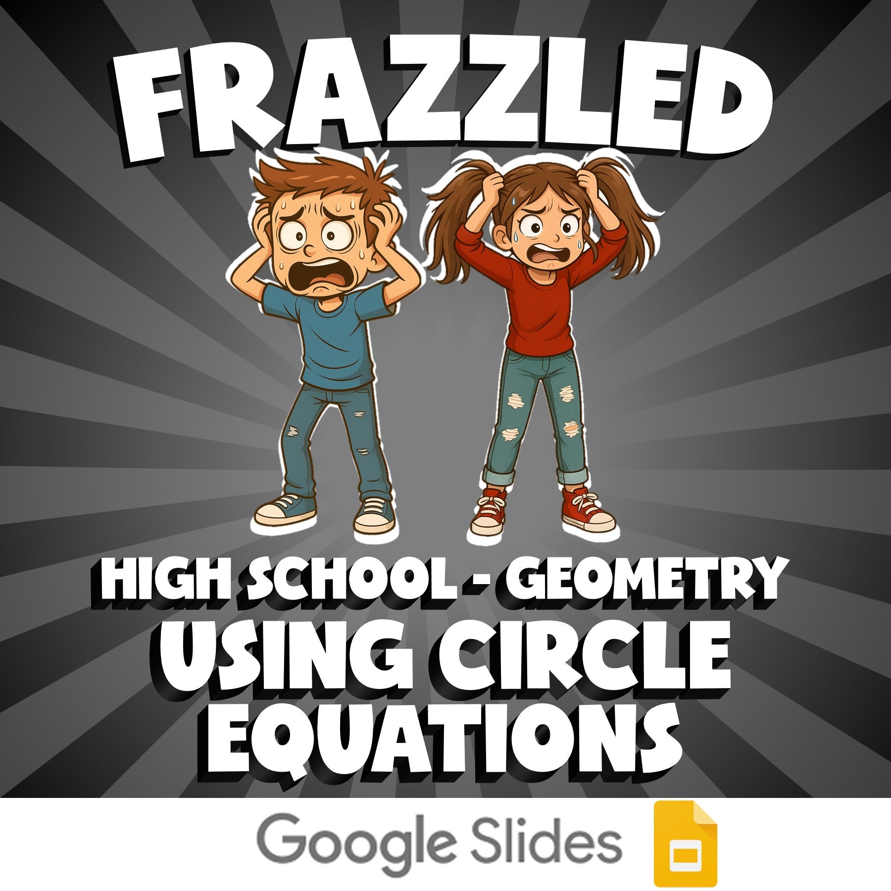 Using Circle Equations FRAZZLED Math Game - No Prep Geometry Review Activity