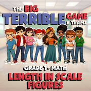 Length in Scale Figures BIG TERRIBLE GAME - No Prep Grade 7 Math Review Activity