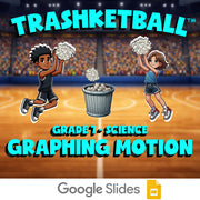 Graphing Motion TRASHKETBALL Science Game - No Prep Grade 7 Review Activity