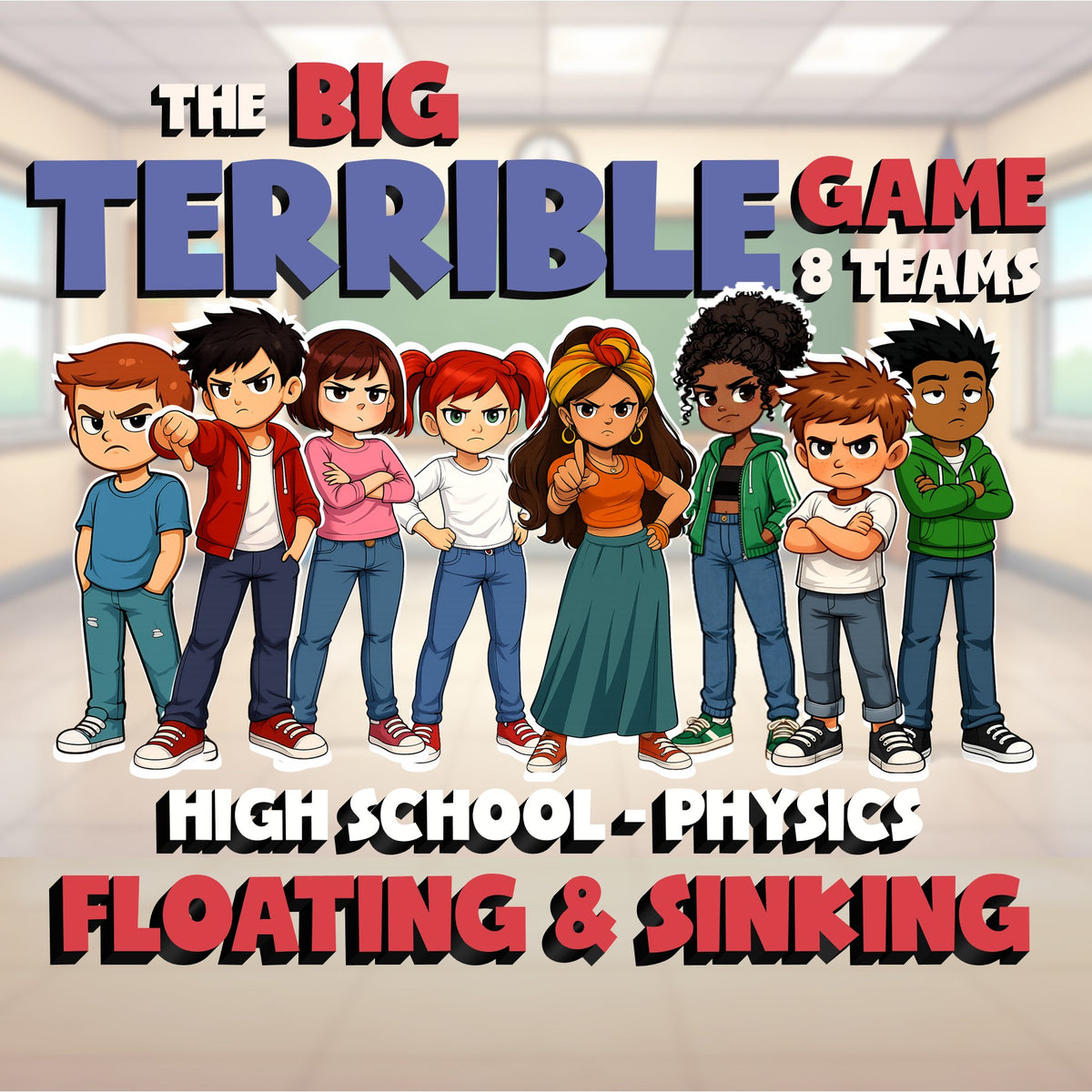 Floating & Sinking BIG TERRIBLE GAME - No Prep Physics Science Review Activity