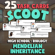 Mendelian Inheritance SCOOT TASK CARDS Science Game - No Prep Biology Review