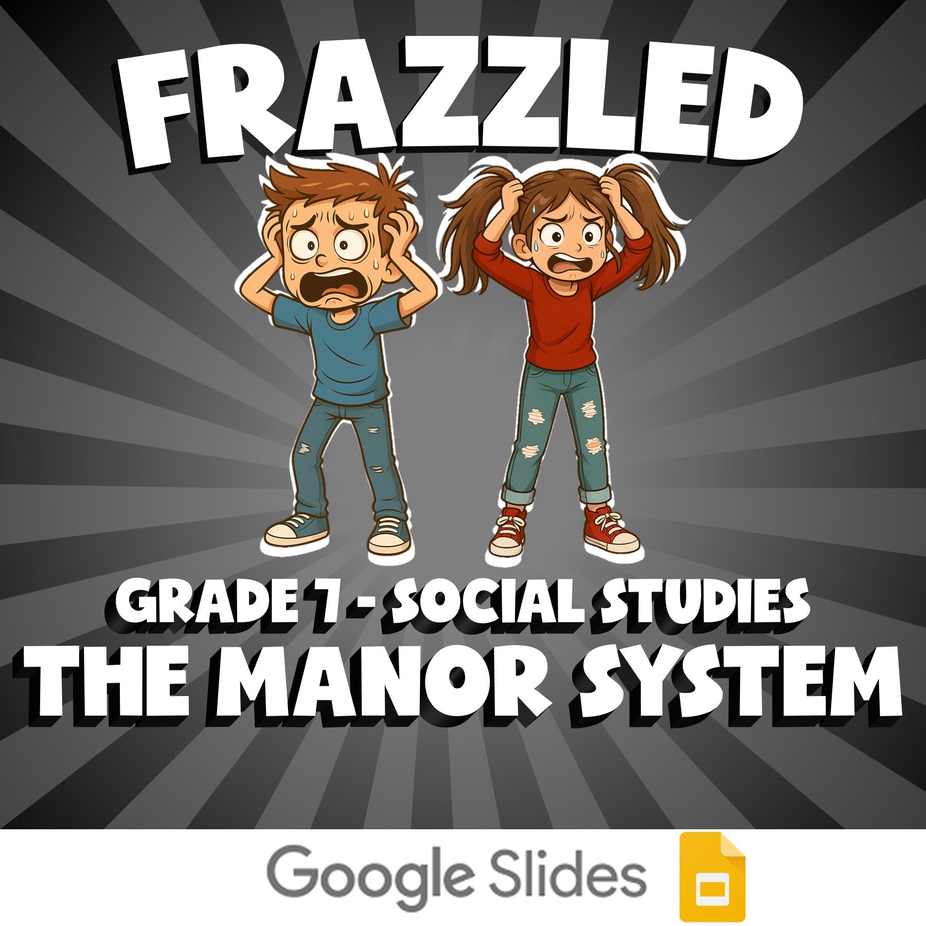 The Manor System FRAZZLED Socials Game - No Prep Grade 7 Review Activity