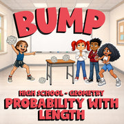 Probability with Length BUMP Math Game - No Prep Geometry Review Activity