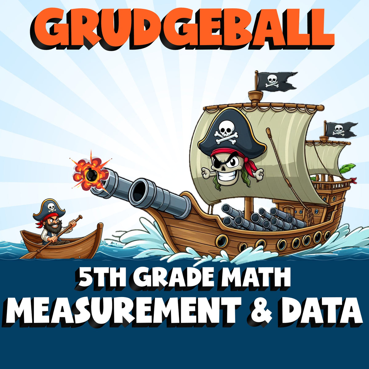 Measurement & Data GRUDGEBALL Math Game - No Prep Grade 5 Review Activity