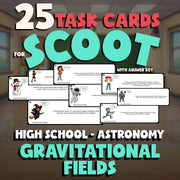 Gravitational Fields SCOOT TASK CARDS Science Game - No Prep Astronomy Review