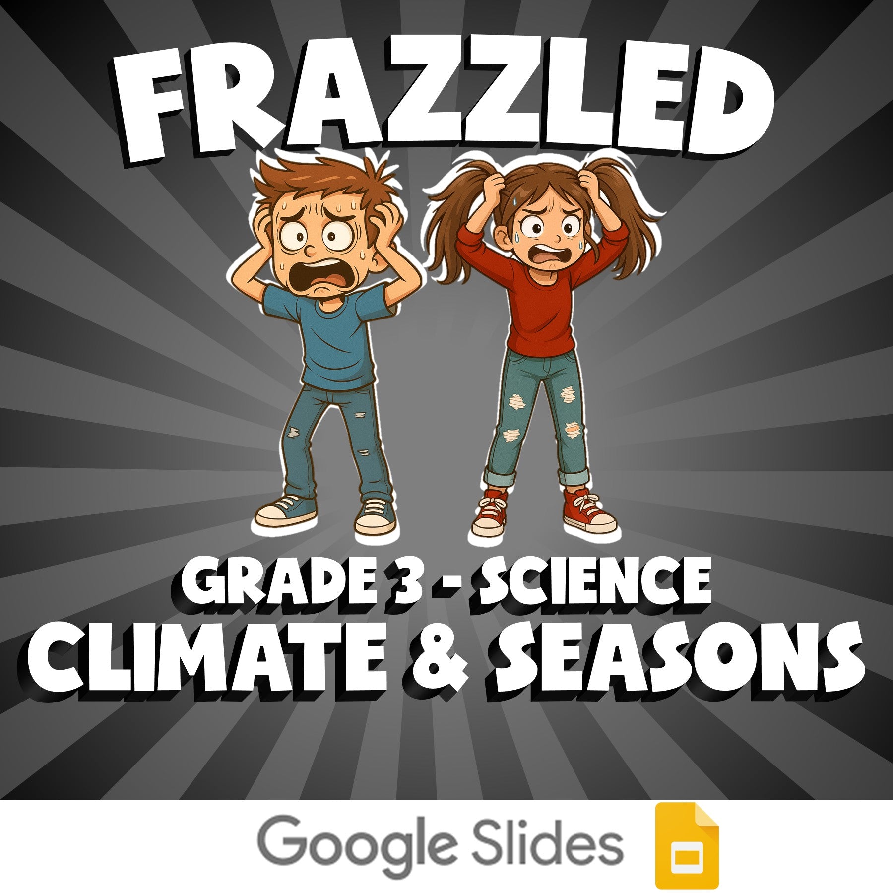 Climate & Seasons FRAZZLED Science Game - No Prep Grade 3 Review Activity