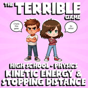 Kinetic Energy & Stopping Distance THE TERRIBLE GAME - Physics Science Review