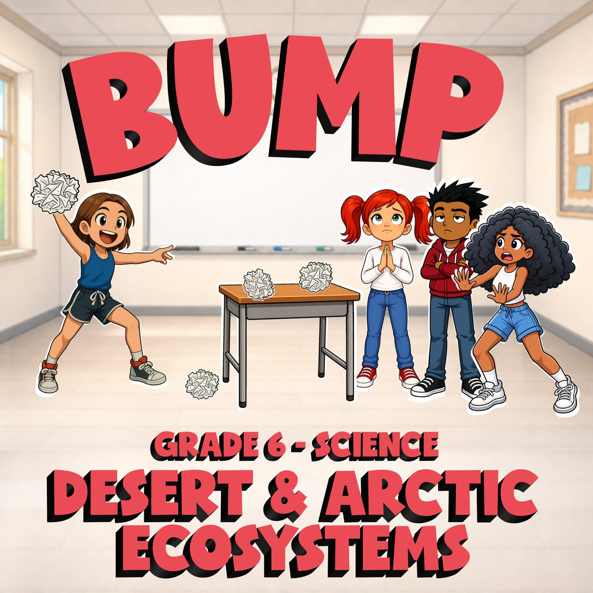 Desert & Arctic Ecosystems BUMP Science Game - No Prep Grade 6 Review Activity