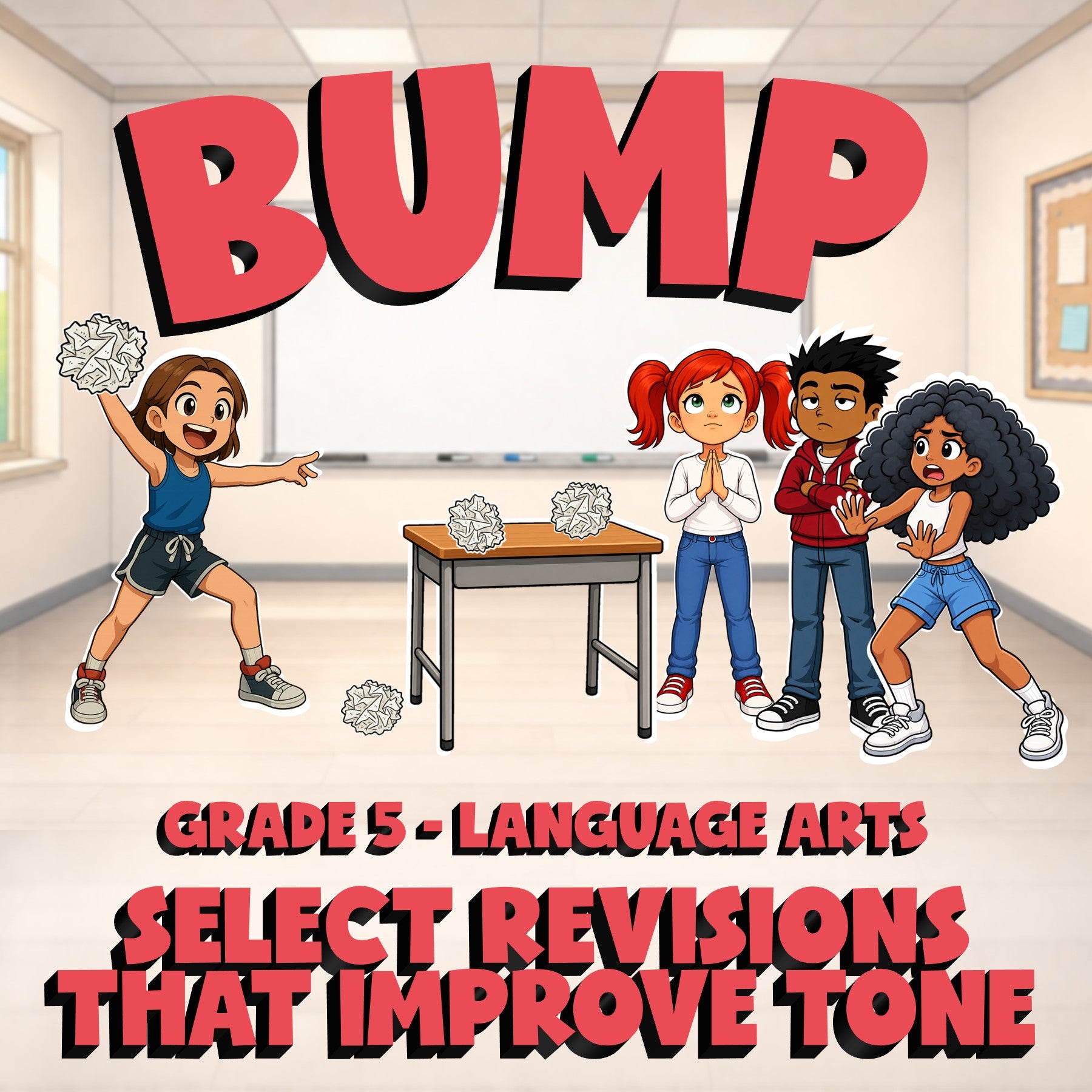 Select Revisions That Improve Tone BUMP ELA Game - No Prep Grade 5 Review
