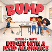 Budget with a Fixed Allowance BUMP Math Game - No Prep Grade 6 Review Activity