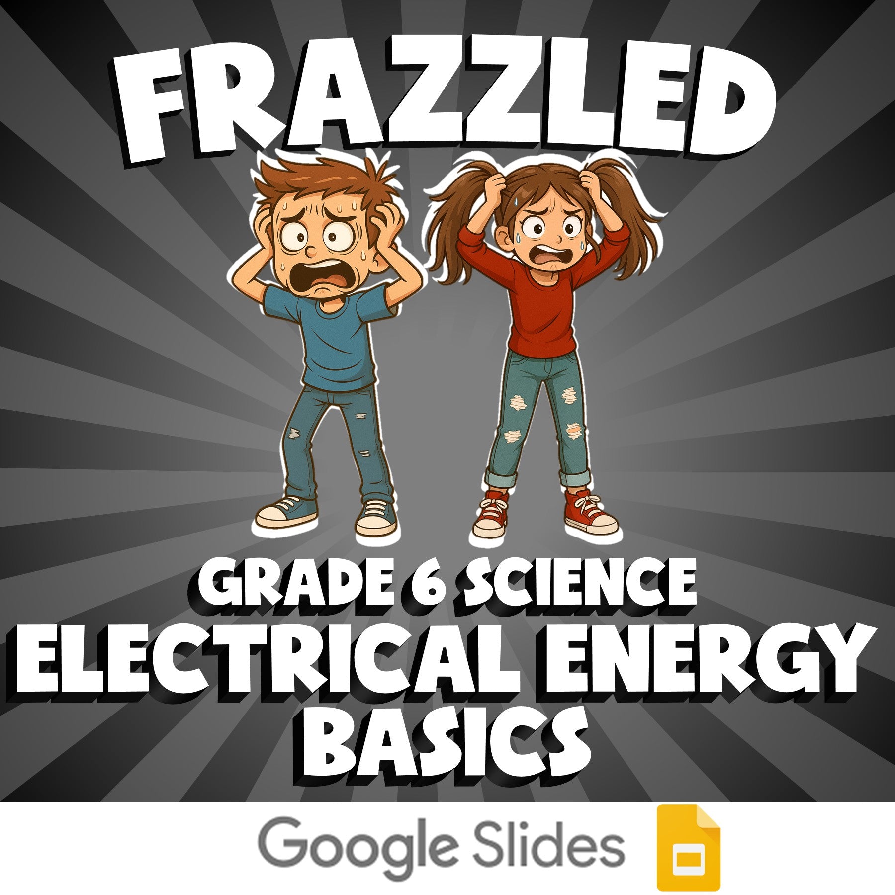 Electrical Energy Basics FRAZZLED Science Game - No Prep Grade 6 Review Activity