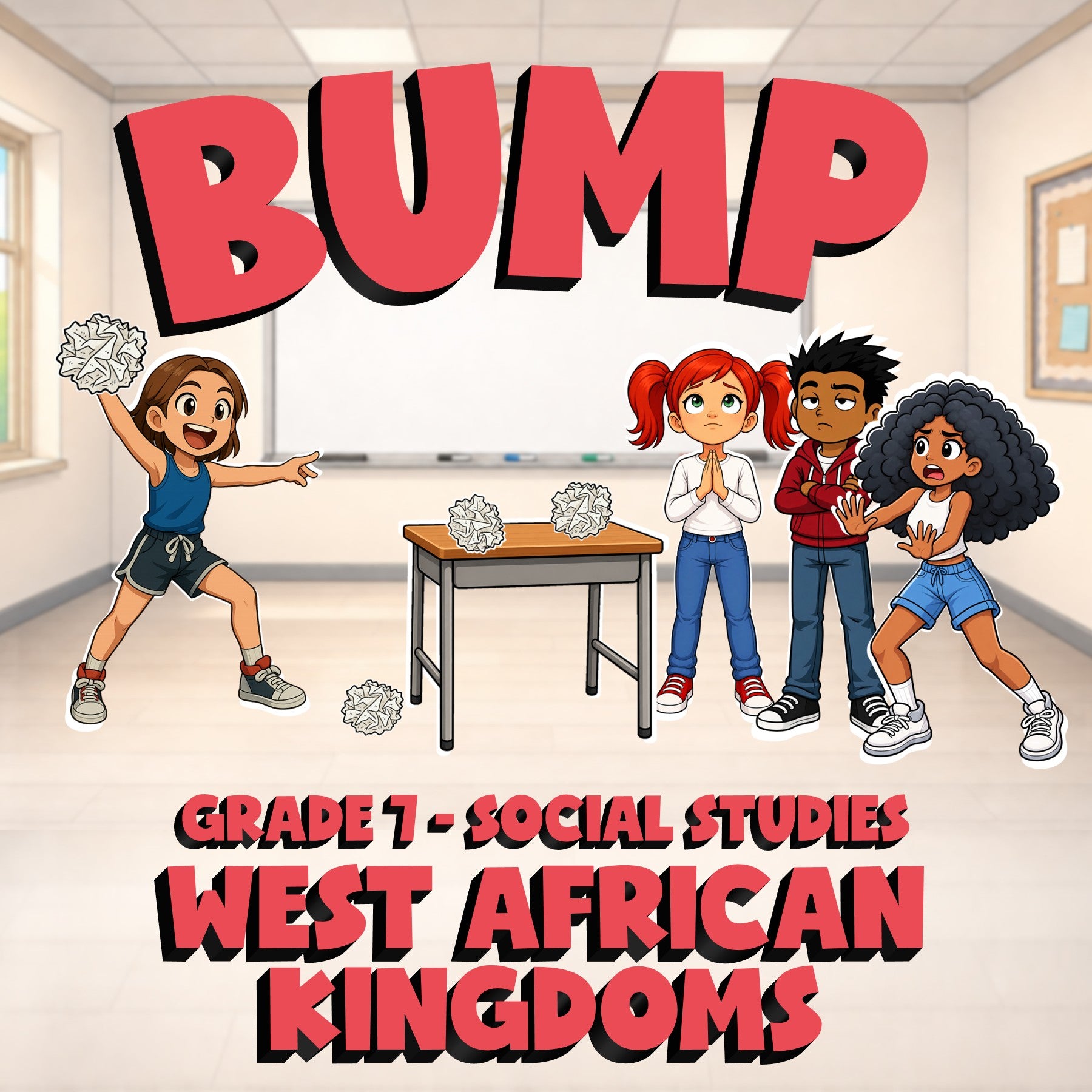 West African Kingdoms BUMP Socials Game - No Prep Grade 7 Review Activity