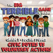 Civic Duties vs Voluntary Actions BIG TERRIBLE GAME - Grade 5 Socials Review