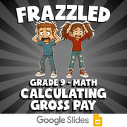 Calculating Gross Pay FRAZZLED Math Game - No Prep Grade 9 Review Activity