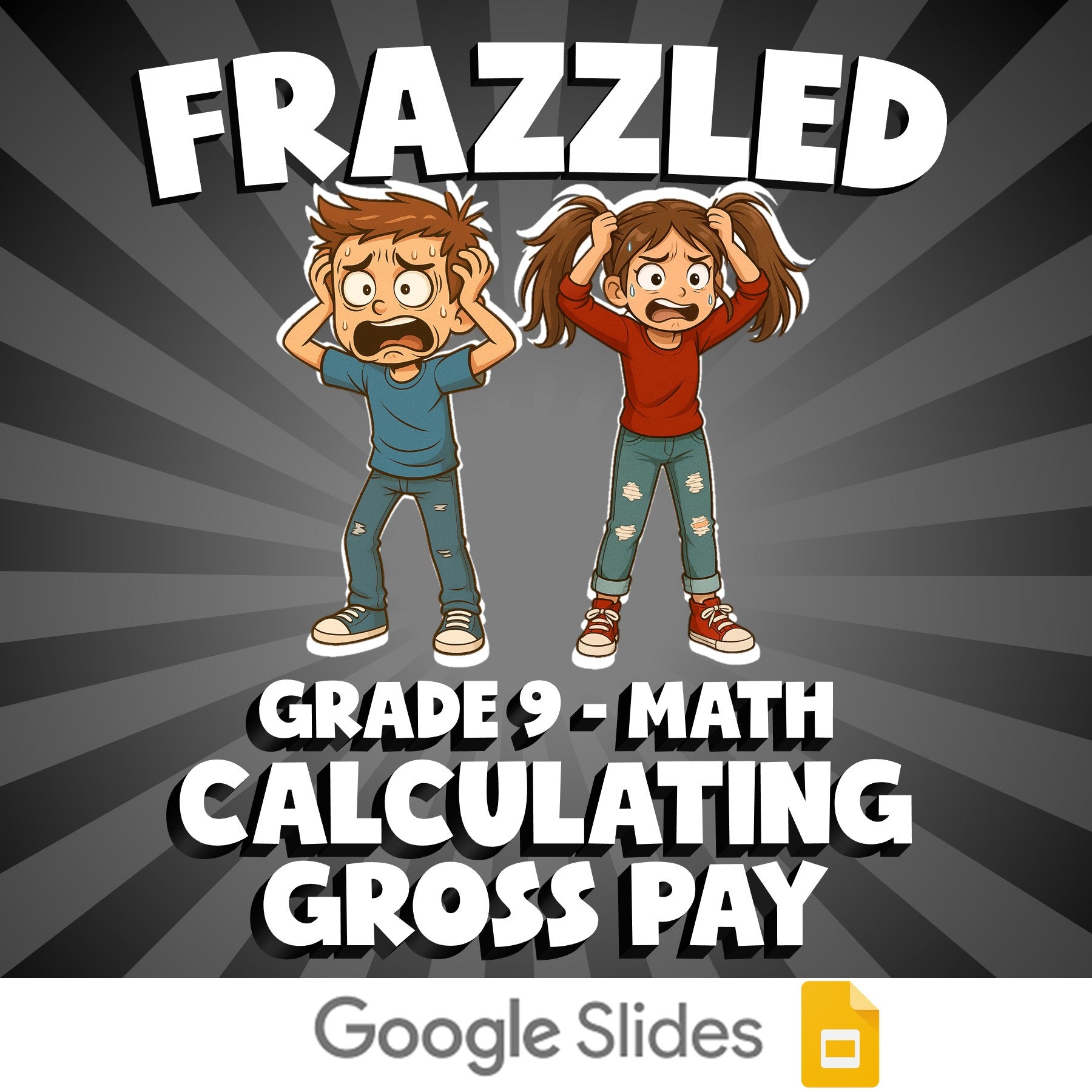 Calculating Gross Pay FRAZZLED Math Game - No Prep Grade 9 Review Activity