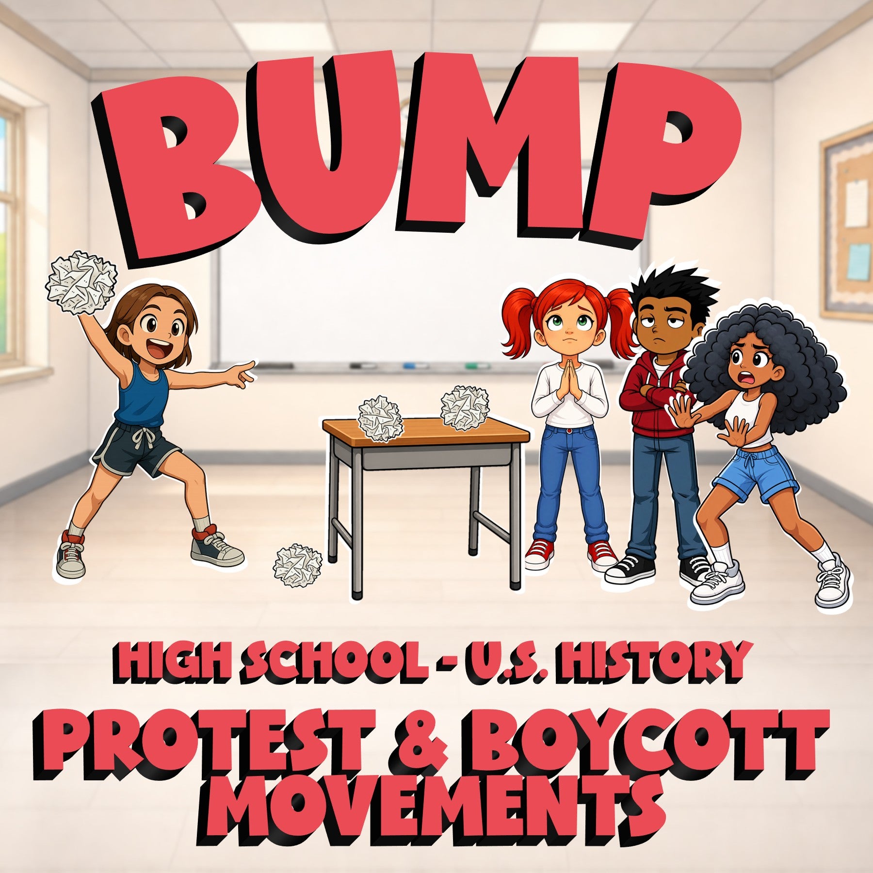 Protest & Boycott Movements BUMP U.S. History Game - No Prep Review Activity