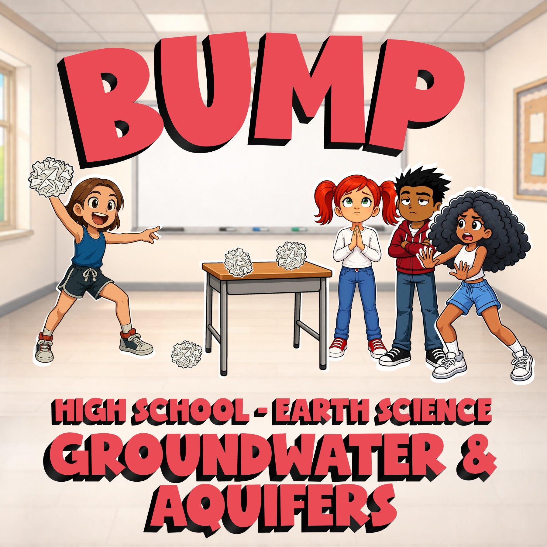 Groundwater & Aquifers BUMP Game - No Prep Earth Science Review Activity