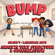 Analyze Text Structure & Organization BUMP ELA Game - No Prep Grade 4 Review