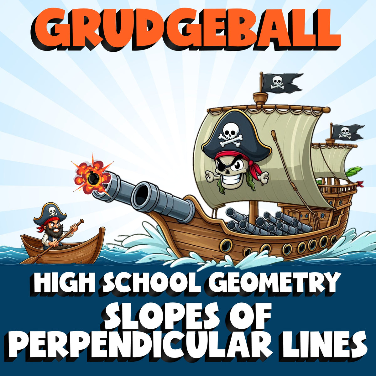 Slopes of Perpendicular Lines GRUDGEBALL Math Game - No Prep Geometry Review