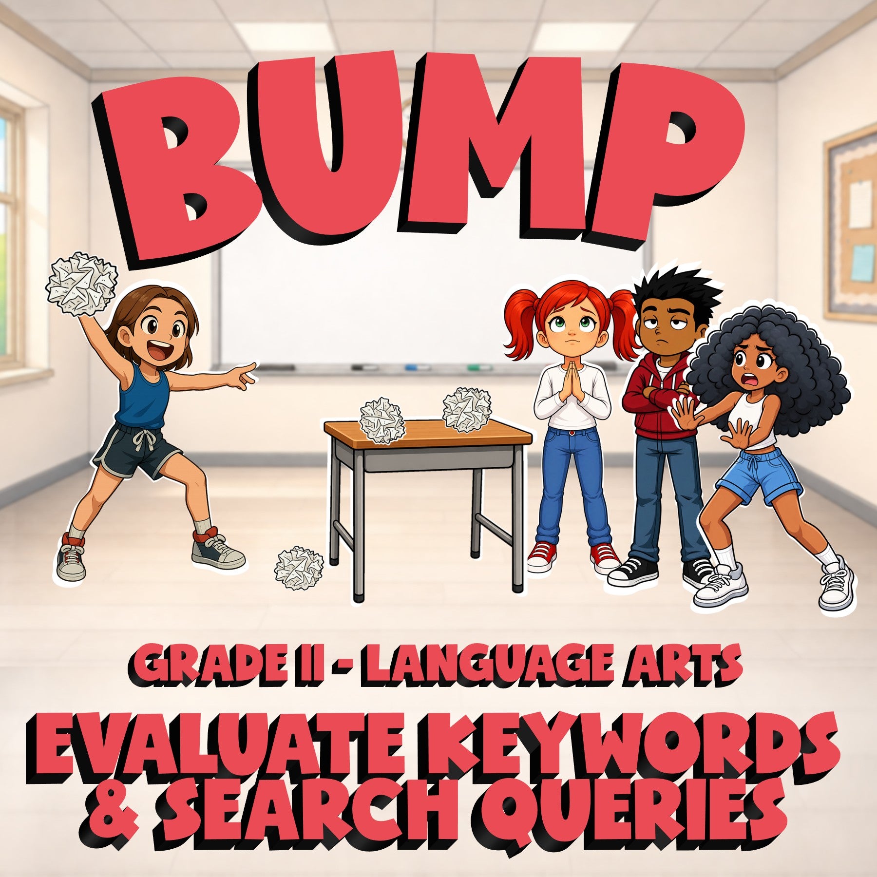 Evaluate Keywords & Search Queries BUMP ELA Game - No Prep Grade 11 Review