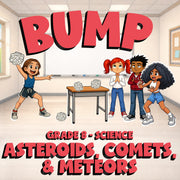 Asteroids, Comets, & Meteors BUMP Science Game - No Prep Grade 8 Review Activity