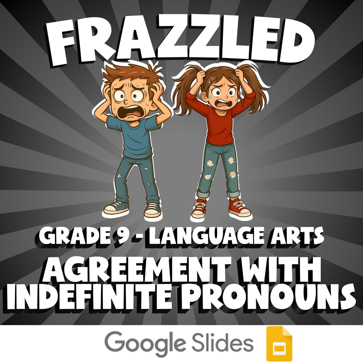 Agreement with Indefinite Pronouns FRAZZLED ELA Game - No Prep Grade 9 Review