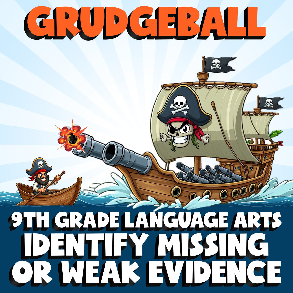 Identify Missing or Weak Evidence GRUDGEBALL ELA Game - No Prep Grade 9 Review