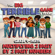 Multiplying 2 Digit by 2 Digit Numbers BIG TERRIBLE GAME - Grade 4 Math Review